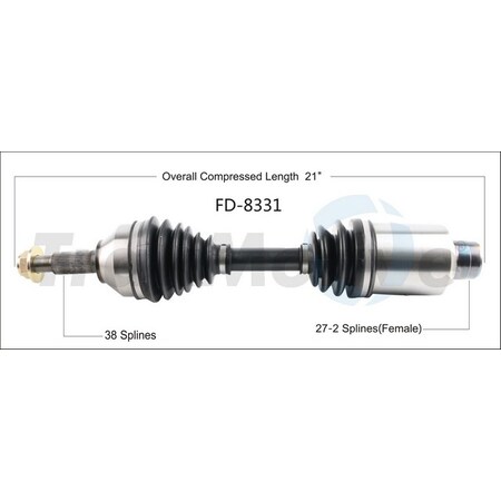 Surtrack Axle Cv Axle Shaft, Fd-8331 FD-8331